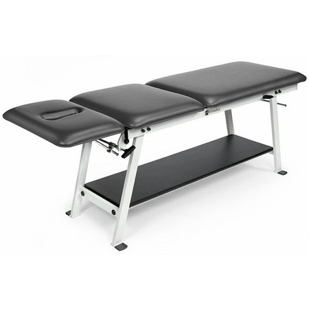 ARMEDICA Fixed Height Treatment Table with Three Piece Top, Black AMF3-BLK